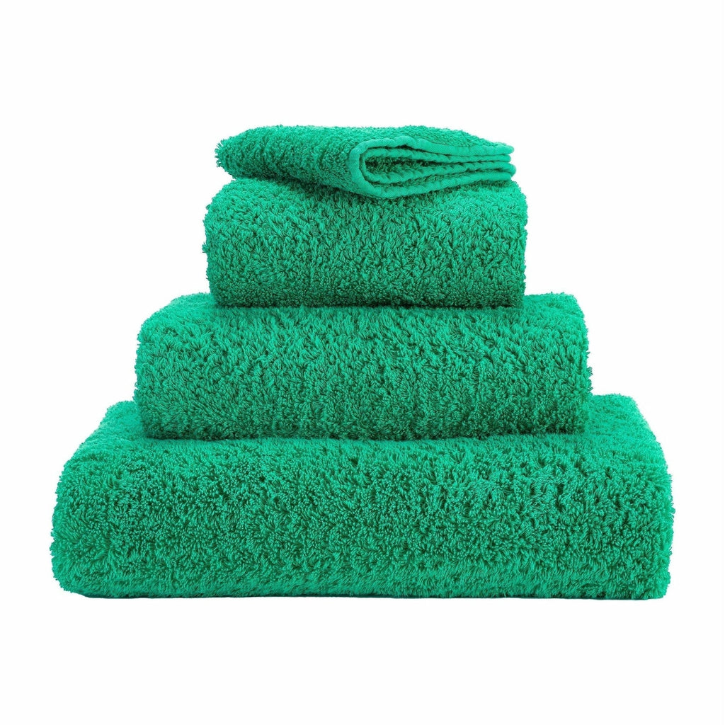 Abyss Super Pile Towels in 230 Emerald. Available in Canada @ TMASC.