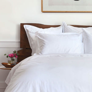 Capri White 100 - Queen Duvet Cover, 2 Queen Shams & 3 Euro Shams