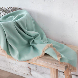 Zuri Alpaca Throw in Aquamarine