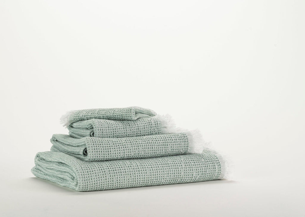 Abyss Bees Towels in 210 Aqua