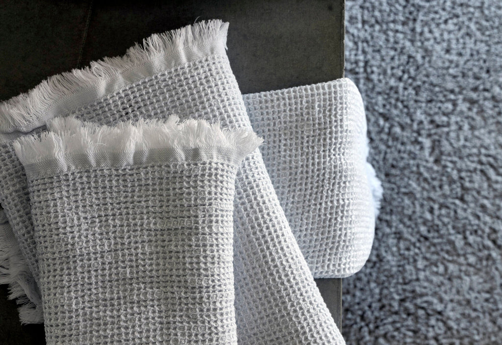 Abyss Bees Towels in 992 Platinum