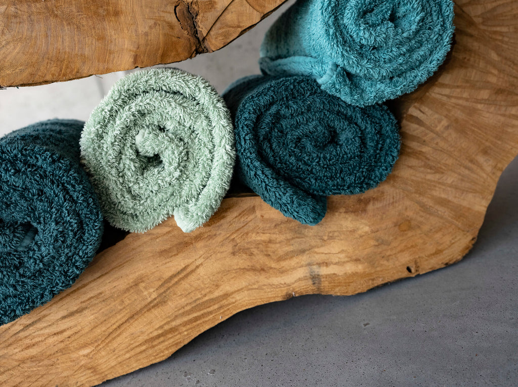 Abyss Super Pile Towels experience enhanced density and absorbency with each wash.