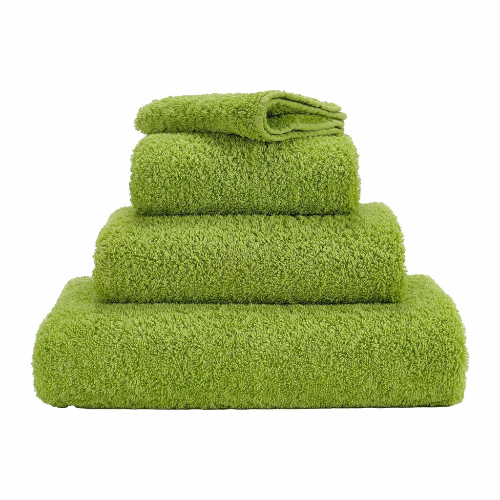 Abyss Super Pile Towels in 165 Apple Green. Available in Canada @ TMASC.