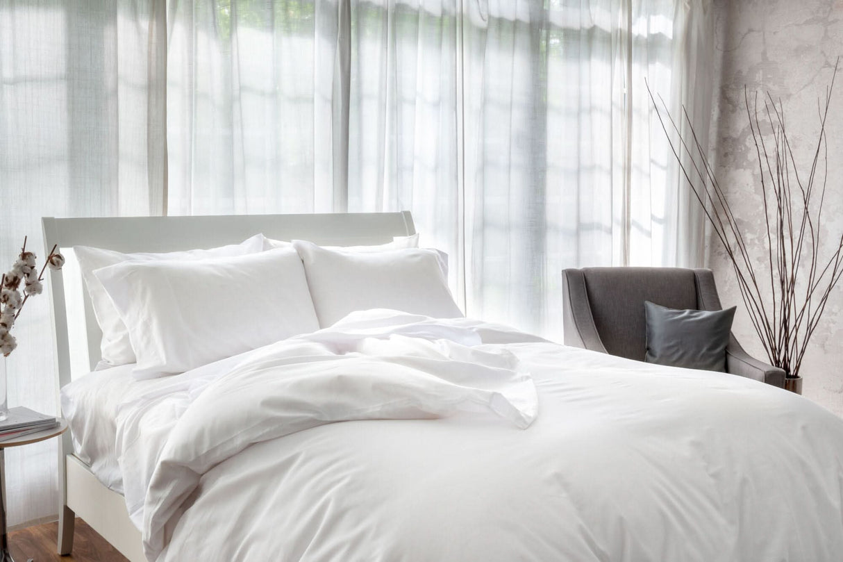 St Genève Porto Egyptian Cotton Sheeting in White