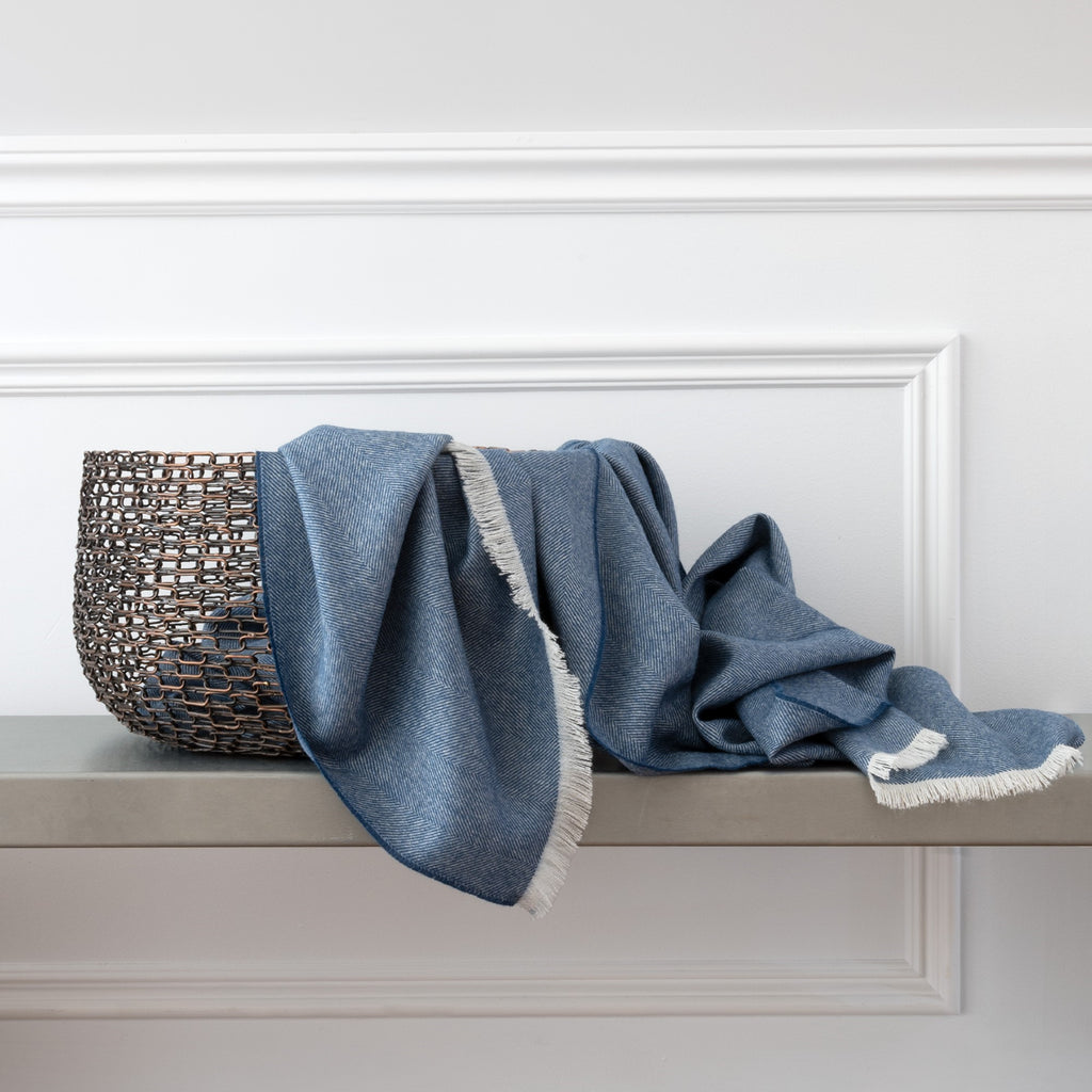 Zuri Alpaca Throw in Denim