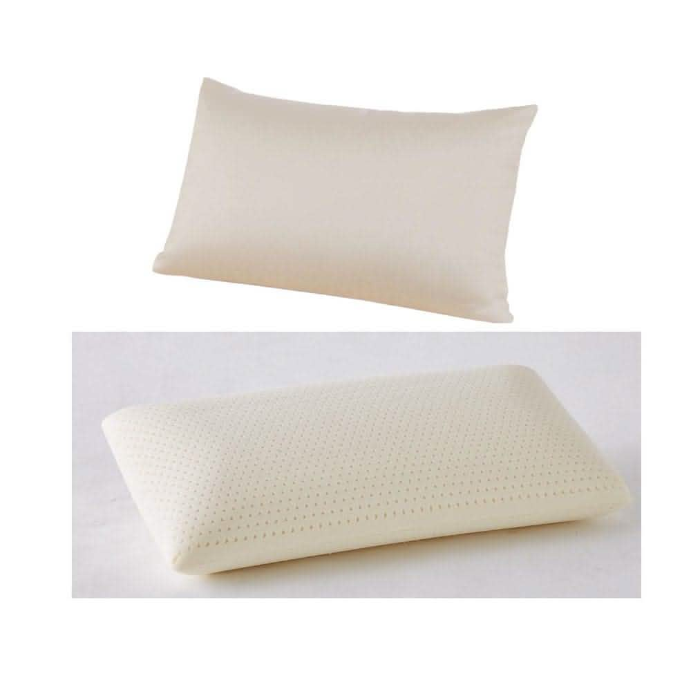 High-performance elastic support from the 100% natural latex core. An organic cotton washable pillow protector is included at no extra cost.