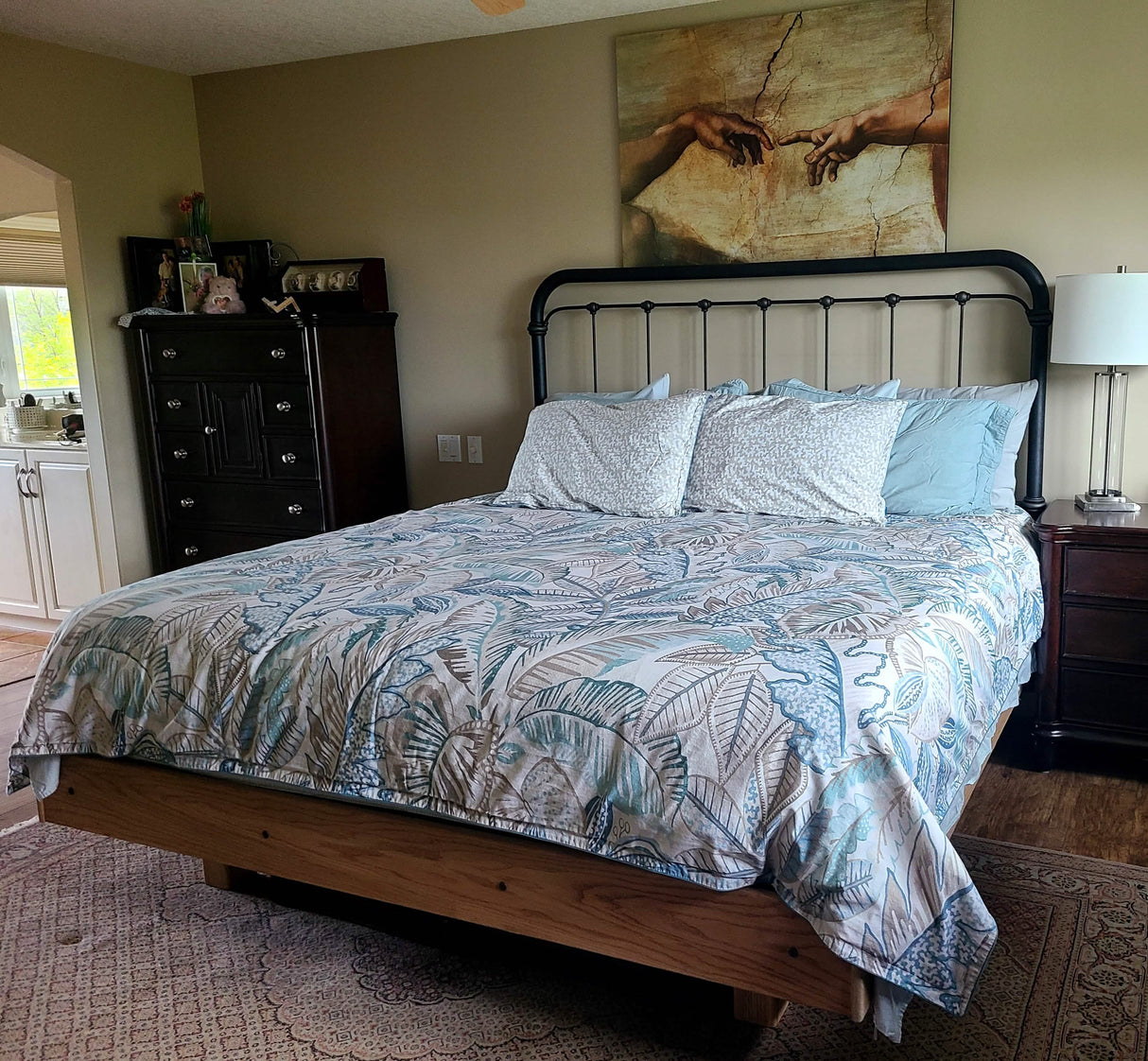 Braden Headboard (HO) in Aged Iron finish, in a Calgary-area home