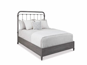 Braden Bed in Weathered Grey metal finish