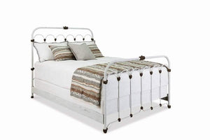 Hillsboro Bed in Vintage White metal finish