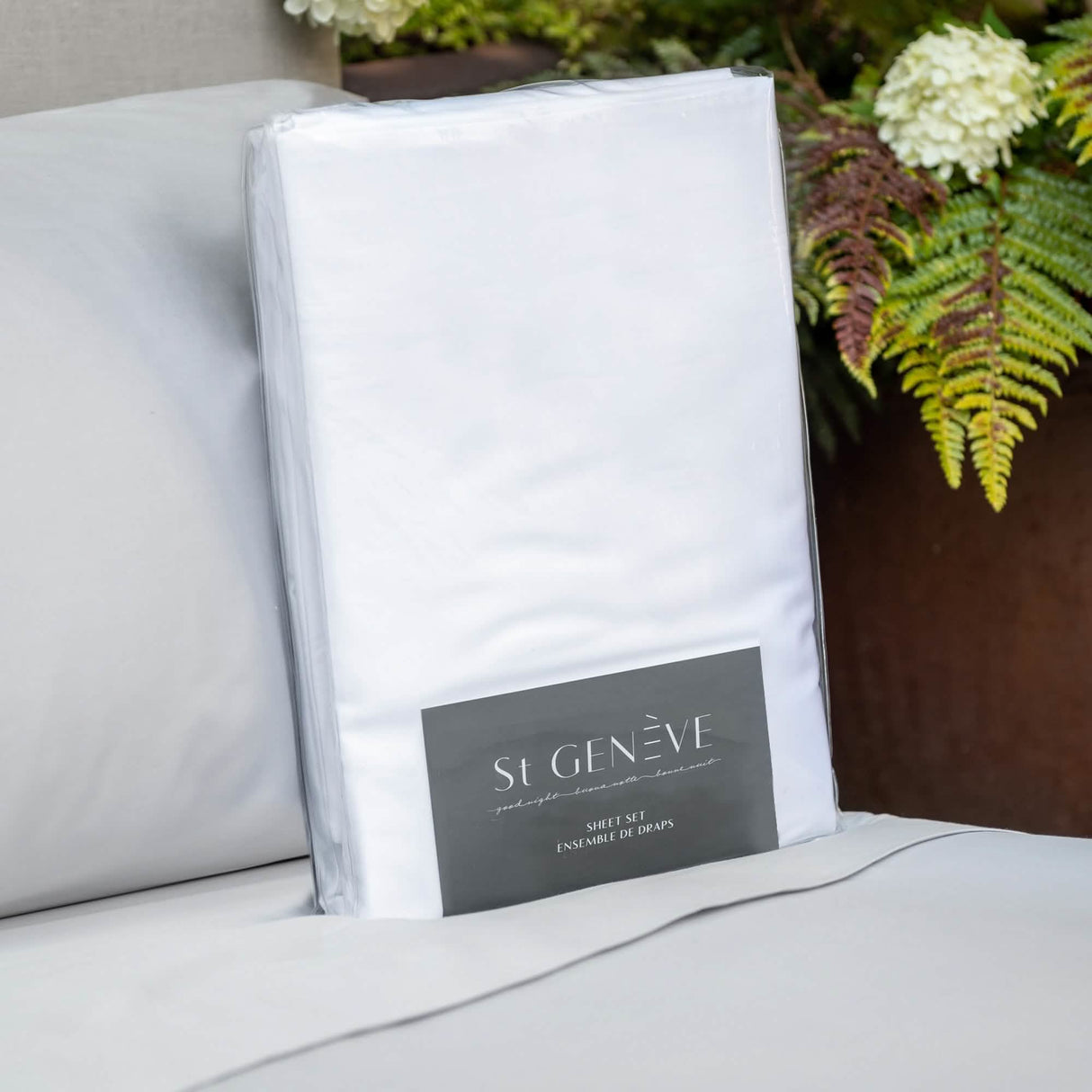 Porto Packaged Sheet Set in White