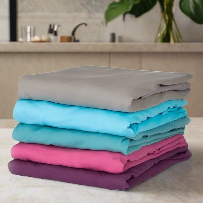 Bella Donna jersey fitted sheets in various colours.