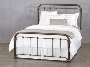 Braden Bed in Aged Steel metal finish